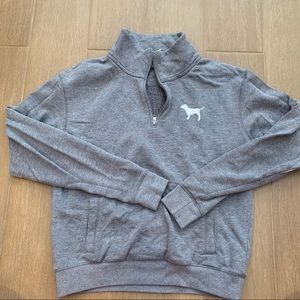 VS Pink Quarter Zip Sweatshirt Size Small